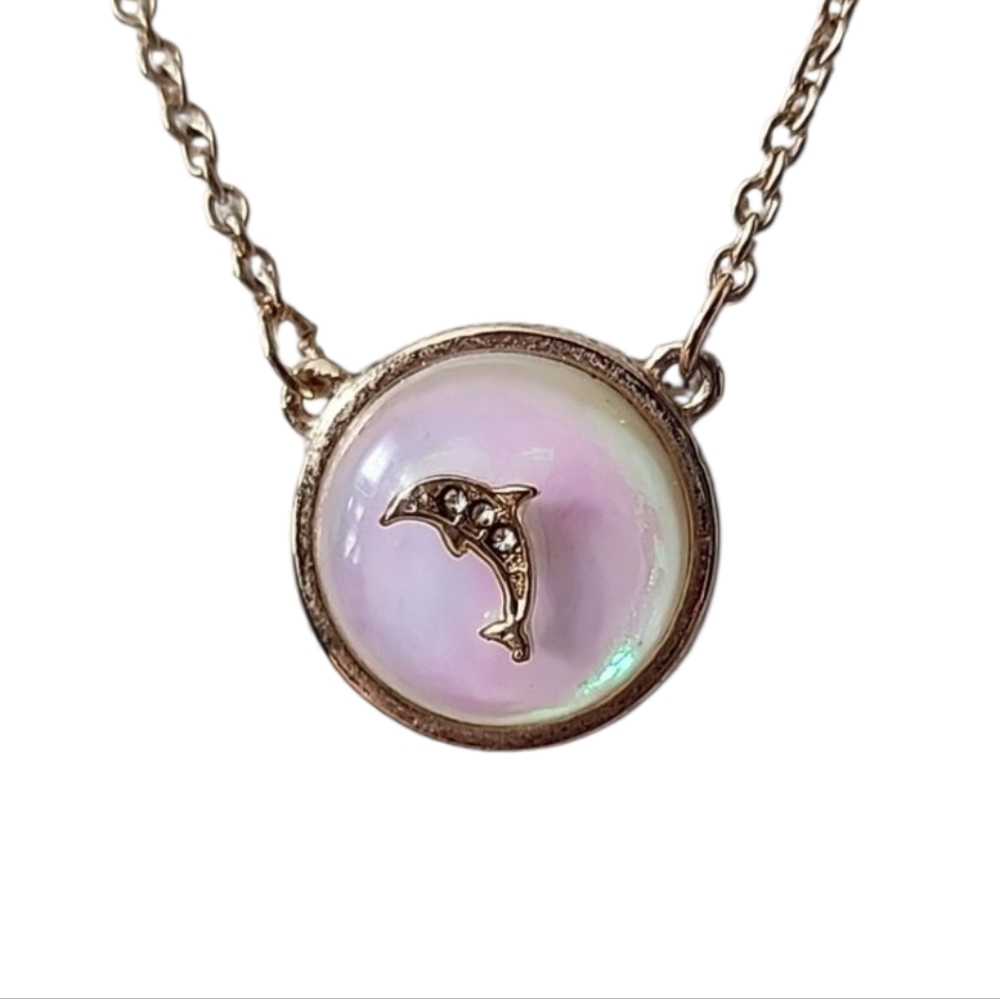 Claire's dolphin pendant necklace
